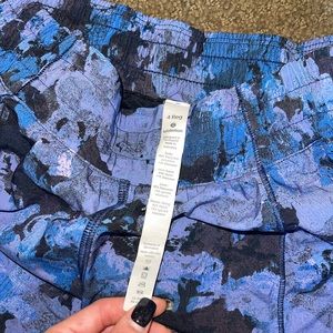 Lululemon athletic shorts, size 4 Regular, color blue & purple & black
